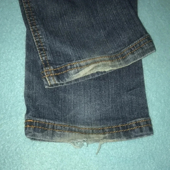 FUBU The Collection distressed bling embroidered jeans boot cut size 10 - Picture 11 of 12